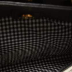 Pre Owned Dolce & Gabbana White/Black Polka Canvas and Leather Sicily Tote