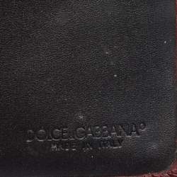 Dolce & Gabbana Burgundy Leather Flap Continental Wallet