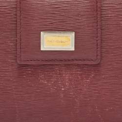 Dolce & Gabbana Burgundy Leather Flap Continental Wallet