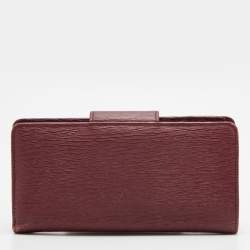 Dolce & Gabbana Burgundy Leather Flap Continental Wallet