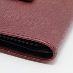 Dolce & Gabbana Burgundy Leather Flap Continental Wallet