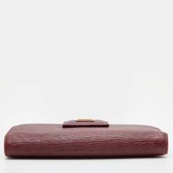 Dolce & Gabbana Burgundy Leather Flap Continental Wallet