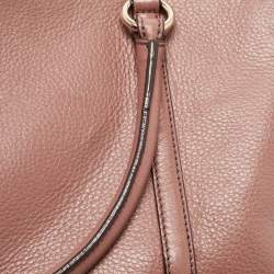 Pre Owned Dolce & Gabbana Beige Leather Lily Twist  Satchel