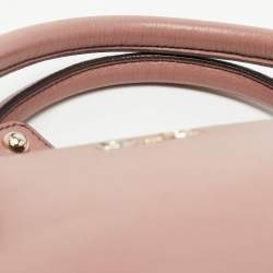 Pre Owned Dolce & Gabbana Beige Leather Lily Twist  Satchel