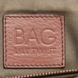 Pre Owned Dolce & Gabbana Beige Leather Lily Twist  Satchel
