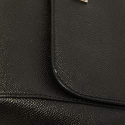 Pre Owned Dolce & Gabbana Black Leather Medium Miss Sicily Top Handle Bag