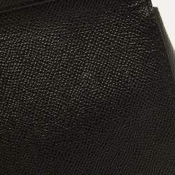 Pre Owned Dolce & Gabbana Black Leather Medium Miss Sicily Top Handle Bag