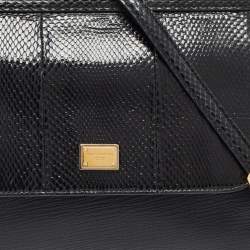 Pre Owned حقيبة دولتشي أند غابانا يد علوية ميس سيسيلي متوسطة جلد ثعبان وجلد حمراء