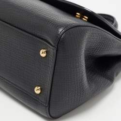 Pre Owned حقيبة دولتشي أند غابانا يد علوية ميس سيسيلي متوسطة جلد ثعبان وجلد حمراء