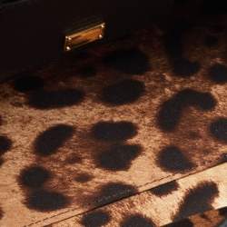 Pre Owned حقيبة دولتشي أند غابانا يد علوية ميس سيسيلي متوسطة جلد ثعبان وجلد حمراء