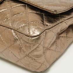 Pre Owned Chanel Metallic Quilted Aged Calf Leather 226 Reissue 2.55 Flap Bag