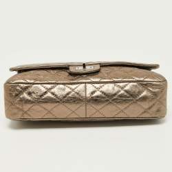 Pre Owned Chanel Metallic Quilted Aged Calf Leather 226 Reissue 2.55 Flap Bag