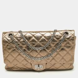 Chanel Metallic Bronze Quilted Leather Reissue 2.55 Classic 225 Flap Bag  Chanel