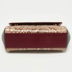 Pre Owned Dolce & Gabbana Multicolor Alligator,Python and Leather Small Miss Sicily Top Handle Bag