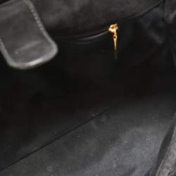 Pre Owned Dolce & Gabbana Black Crochet and Python Large Miss Sicily Top Handle Bag