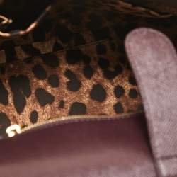 Pre Owned Dolce & Gabbana Burgundy Leather Large Miss Sicily Top Handle Bag