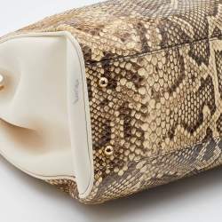 مملوكة مسبقًا Dolce & Gabbana Python and Leather Large Miss Sicily Shopper Tote