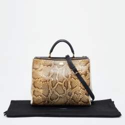 مملوكة مسبقًا Dolce & Gabbana Python and Leather Large Miss Sicily Shopper Tote