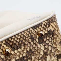 مملوكة مسبقًا Dolce & Gabbana Python and Leather Large Miss Sicily Shopper Tote