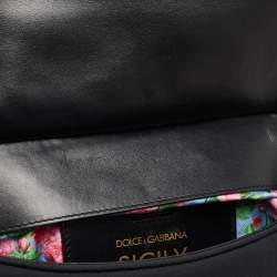 Dolce & Gabbana Black Neoprene Small Miss Sicily Top Handle Bag