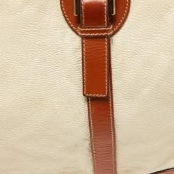 Pre Owned Dolce & Gabbana Brown/Cream Coated Canvas and Leather Miss Romantique Bag