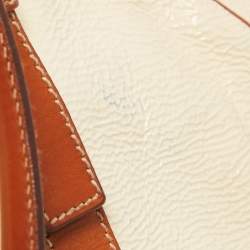 Pre Owned Dolce & Gabbana Brown/Cream Coated Canvas and Leather Miss Romantique Bag