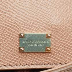 Pre Owned حقيبة دولتشي & غابانا ميس سيسيلي جلد وردي فاتح متوسطة بيد علوية