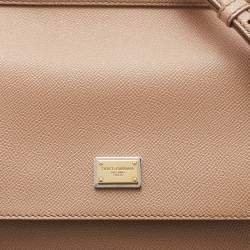 Pre Owned حقيبة دولتشي & غابانا ميس سيسيلي جلد وردي فاتح متوسطة بيد علوية
