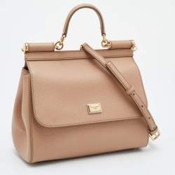 Pre Owned حقيبة دولتشي & غابانا ميس سيسيلي جلد وردي فاتح متوسطة بيد علوية