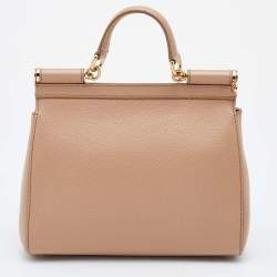 Pre Owned حقيبة دولتشي & غابانا ميس سيسيلي جلد وردي فاتح متوسطة بيد علوية