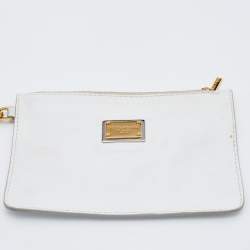 مملوكة مسبقًا Dolce & Gabbana White PVC, Lace and Python Miss Sicily Top Handle Bag