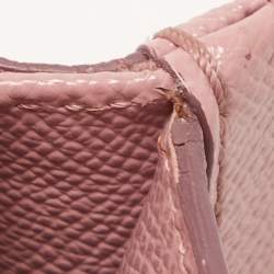 Pre Owned Dolce & Gabbana Light Pink Leather Small Miss Sicily Top Handle Bag