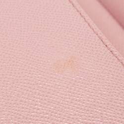 Pre Owned Dolce & Gabbana Light Pink Leather Small Miss Sicily Top Handle Bag