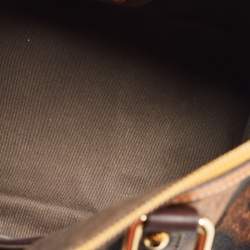 Pre Owned Dolce & Gabbana Brown/Yellow Leopard Print Coated Canvas and Leather Miss Escape Satchel