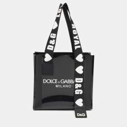 Pre Owned Dolce & Gabbana Black PVC Street Shopper Tote