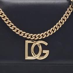 Dolce & Gabbana Black Leather DG Millennials Shoulder Bag