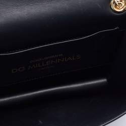 Dolce & Gabbana Black Leather DG Millennials Shoulder Bag