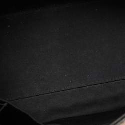 Pre Owned Dolce & Gabbana Black/Brown Leopard Print Coated Canvas and Leather Medium Miss Sicily Top Handle Bag