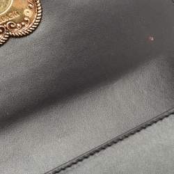 Pre Owned Dolce and Gabbana Black Leather Devotion Belt Bag