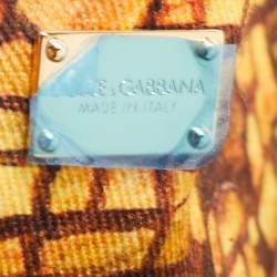 Pre Owned Dolce & Gabbana Multicolor Python and Beads Agatha Mosaic King Satchel