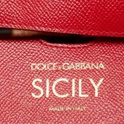 Pre Owned حقيبة دولتشي أند غابانا ميس سيسيلي جلد أسود صغيرة بيد علوية 