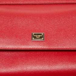 Pre Owned حقيبة دولتشي أند غابانا ميس سيسيلي جلد أسود صغيرة بيد علوية 