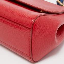 Pre Owned حقيبة دولتشي أند غابانا ميس سيسيلي جلد أسود صغيرة بيد علوية 