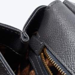 Pre Owned Dolce & Gabbana Grey Leather Medium Miss Sicily Top Handle Bag