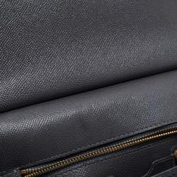 Pre Owned Dolce & Gabbana Grey Leather Medium Miss Sicily Top Handle Bag