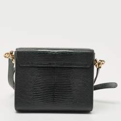Pre Owned Dolce & Gabbana Green Lizard Embossed Leather DG Millennials Shoulder Bag