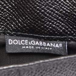Pre Owned Dolce & Gabbana Brown Leopard Print Coated Canvas Trifold Wallet On Chain