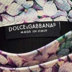 Pre Owned Dolce & Gabbana Multicolor Floral Print Leather Card Holder