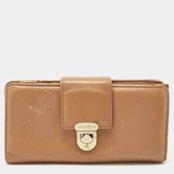 Dolce & Gabbana Beige Leather Padlock Wallet