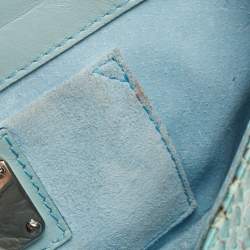 Pre Owned Dolce & Gabbana Green/Blue Python Chain Clutch